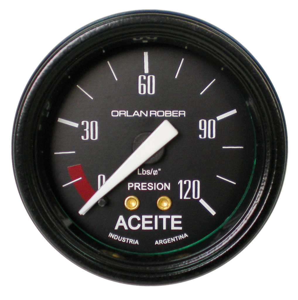 [615 H 120] Man. de aceite mec. Classic Negro Ø52 120 Lbs
