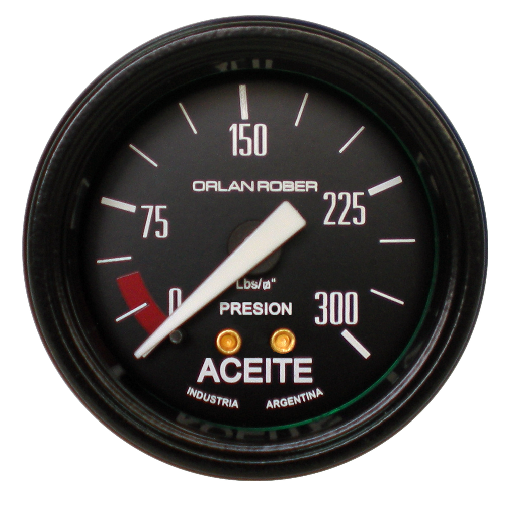 [615 H 300] Man. de aceite mec. Classic Negro Ø52 300 Lbs