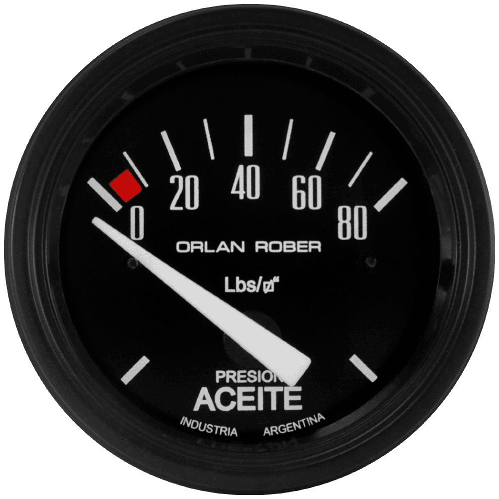 [616 H 80] Man. de aceite 12v Classic Negro Ø52 80 Lbs