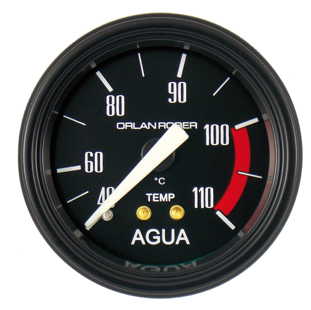 [621 H 13] Termo. de agua mec. 1,3m Classic Negro Ø52 40-110° 