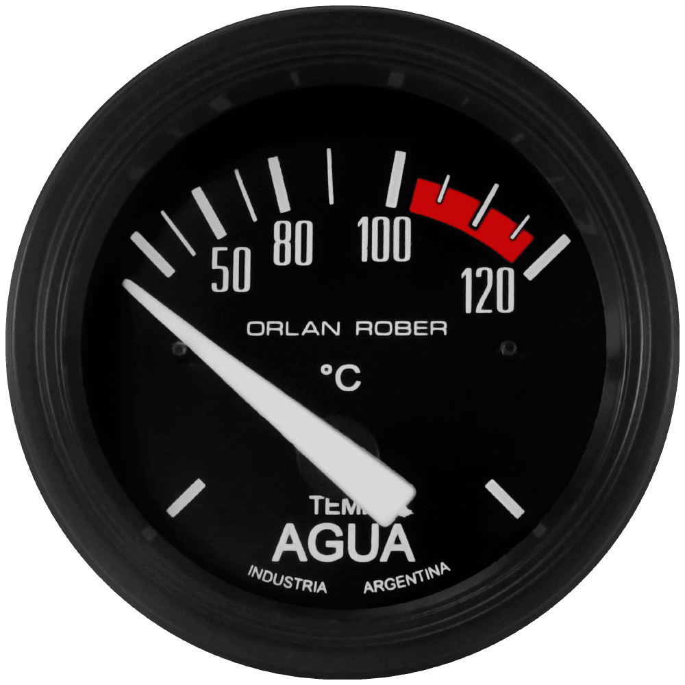 Termo. de agua elec. 12v Classic Negro Ø52 50-120°