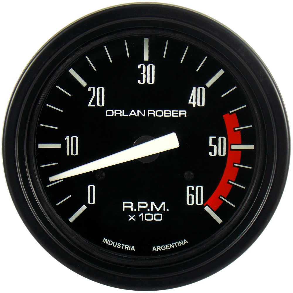 Tacometro Ø80 Classic Negro 6K rpm  2/4/6/8 cil.