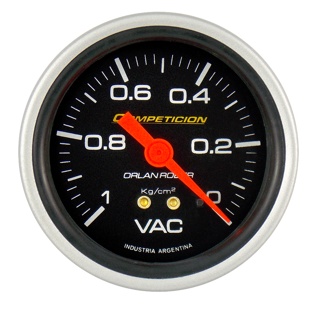 Vacuómetro admisión mec. Comp. Negro Ø60 -1kg