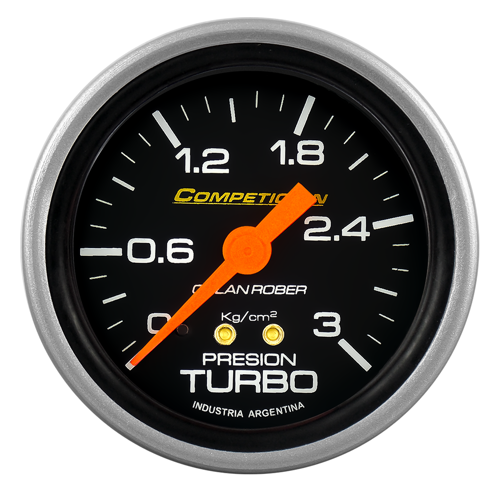 [812 N 30] Man. de turbo mec. Comp. Negro Ø60 0-3 Kg/cm2