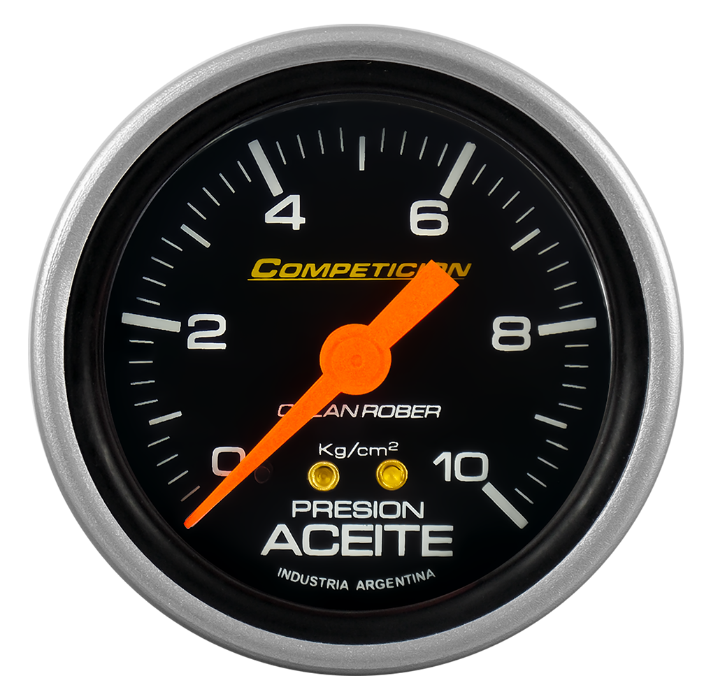 Man. de aceite mec. Comp. Negro Ø60 10 Kg/cm2