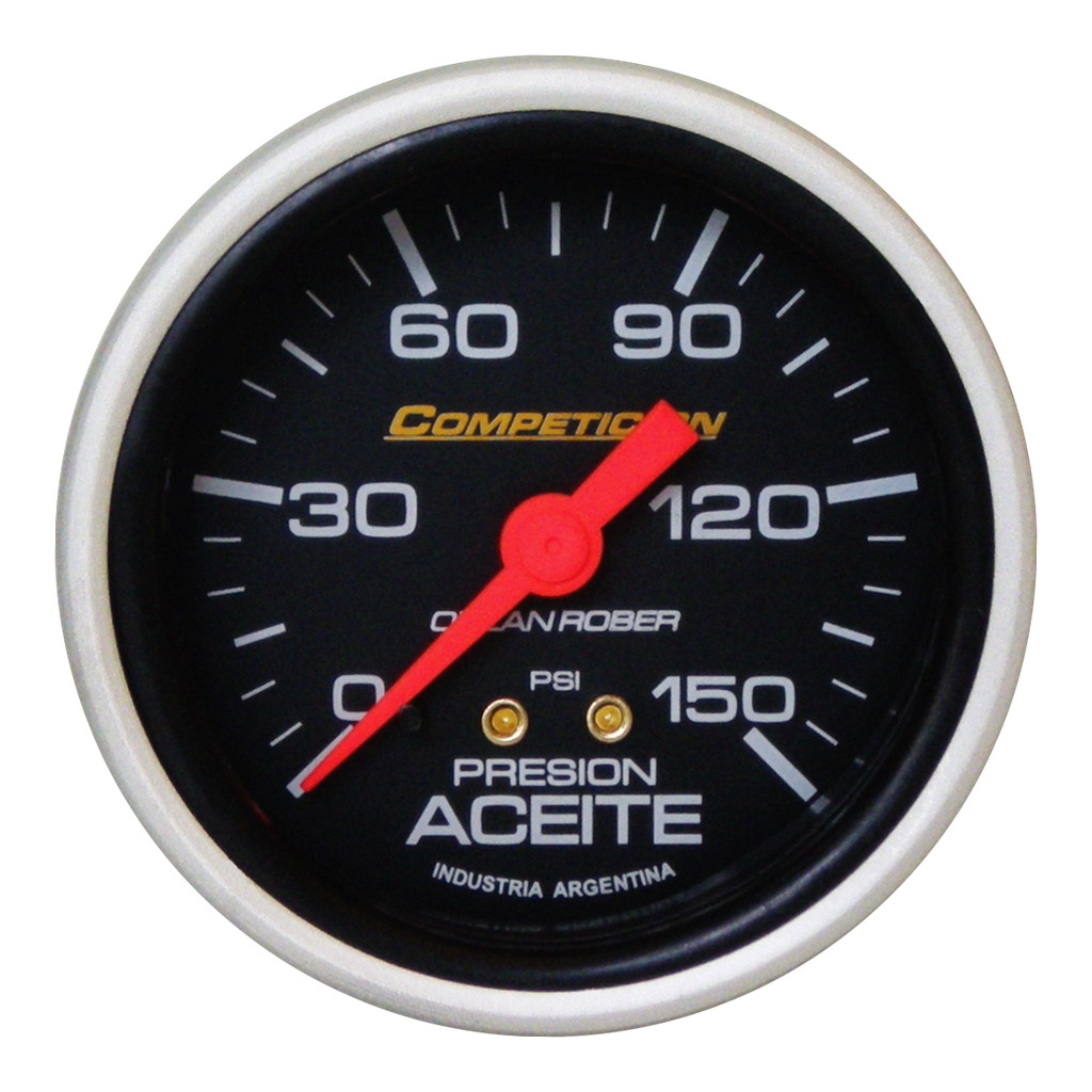 [815 N 150] Man. de aceite mec. Comp. Negro Ø60 150 psi