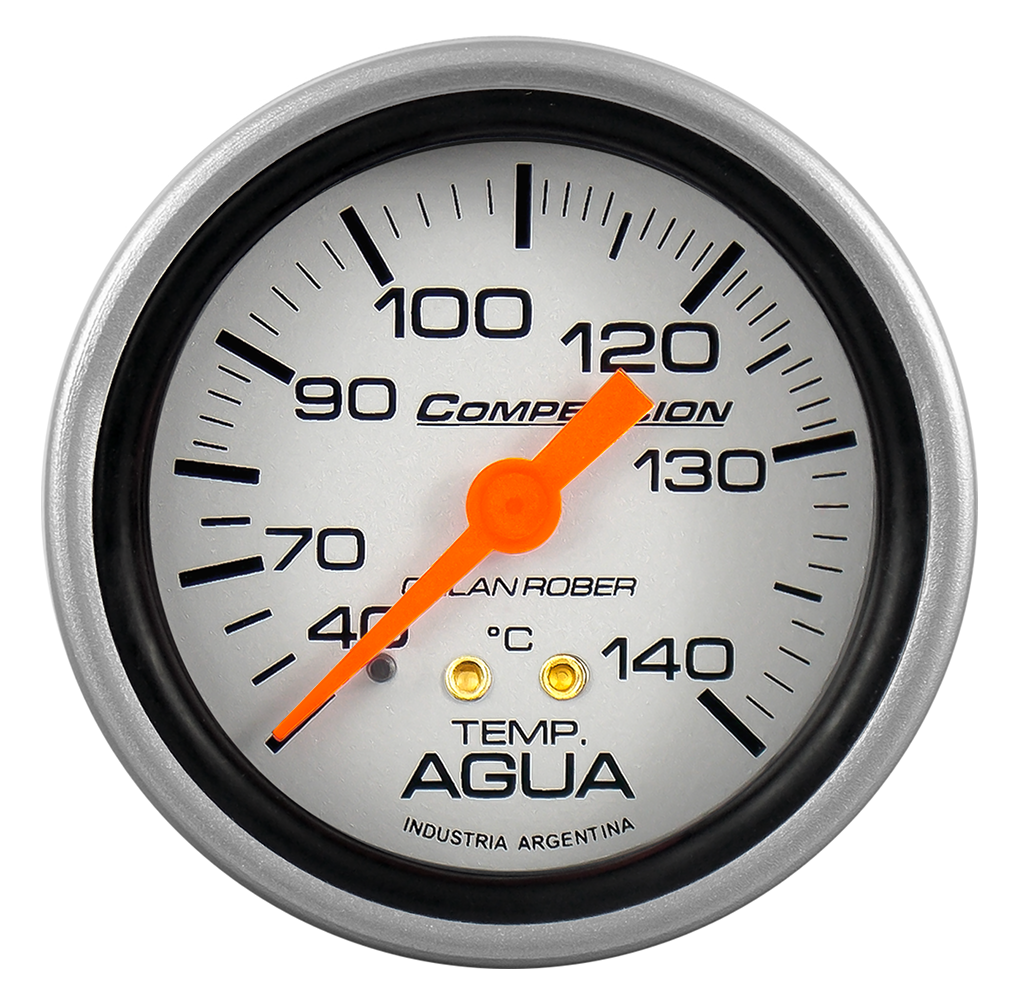 Termo. de agua mec. 2m Comp. Plata Ø60 40-140° 