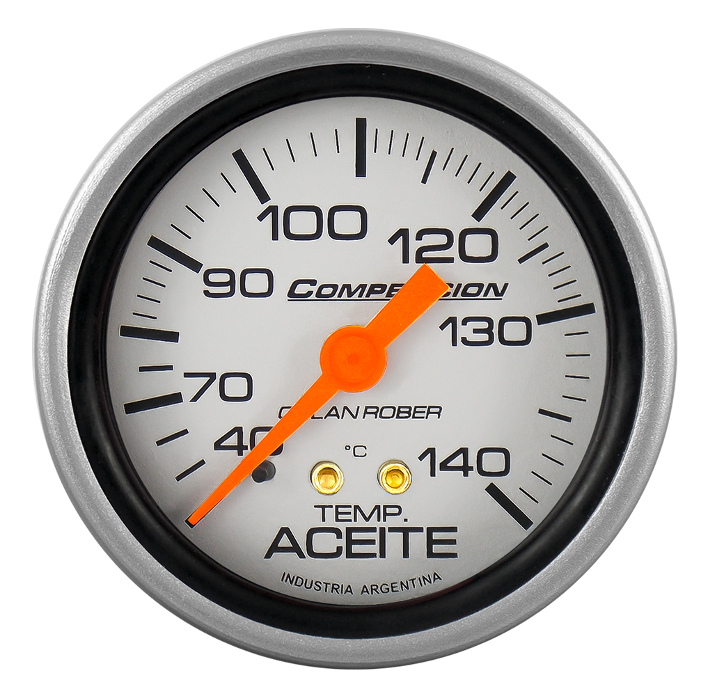 [822 P 20] Termo. de aceite mec. 2m Comp. Plata Ø60 40-140° 