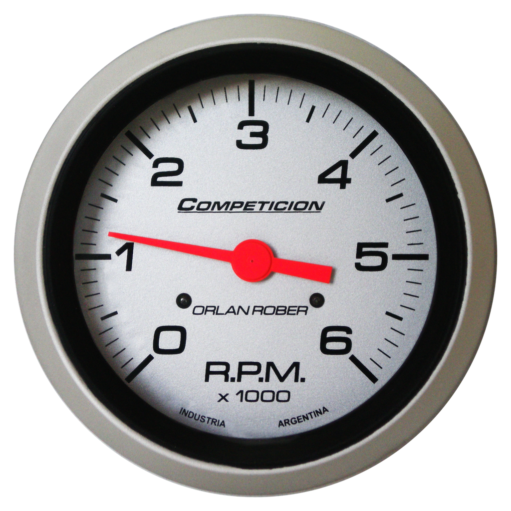 Tacometro Ø86mm. Plata. Competicion 6k