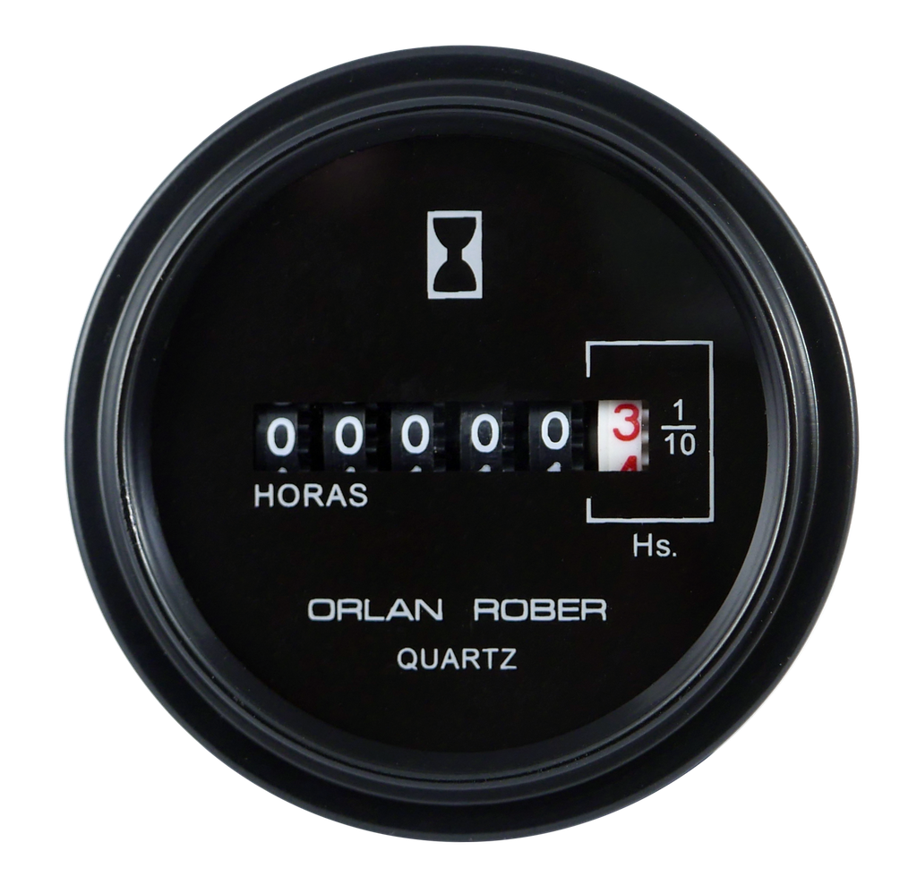 Horimetro 12/24V. Analógico Plastico