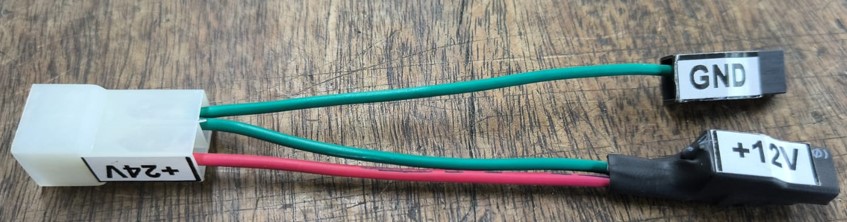 Regulador de tension 24vcc a 12vcc 1Amp. C/terminal pala