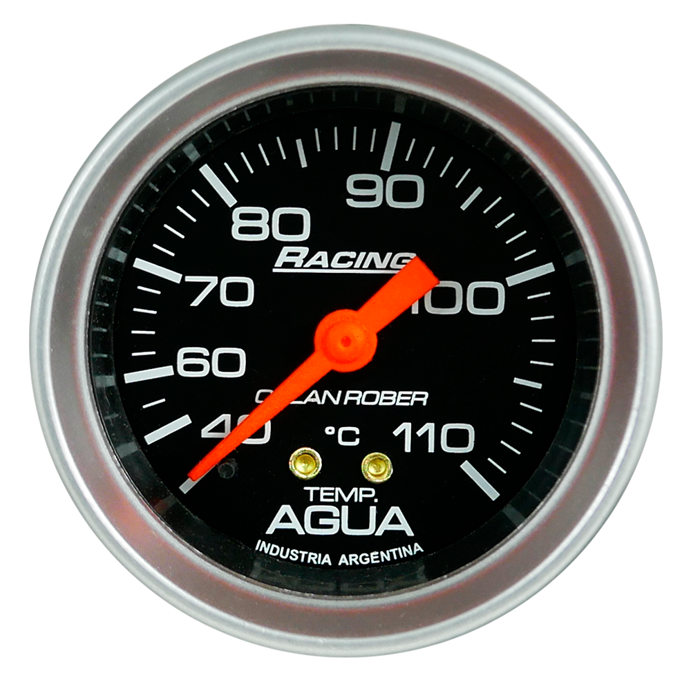 [321 N 20] Termo. de agua mec. 2m Racing Negro Ø52 40-110°