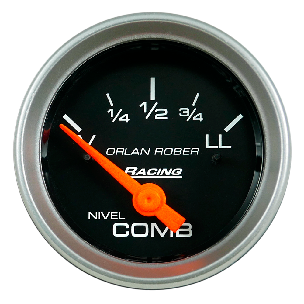 Ind. de nivel de comb. 12v Racing Negro Ø52 V180Ω