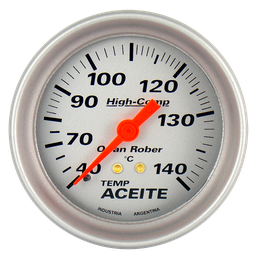 [1022 P 40] Termo. de aceite mec. 4m H-Comp Plata Ø66 140° 