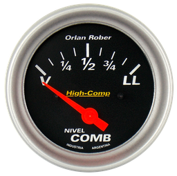[1054 N 12V] Ind. de nivel de comb. 12v H-Comp Negro Ø66 LL100Ω