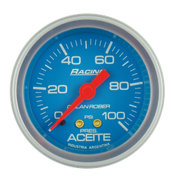 [315 C 100] Man. de aceite mec. Racing Celeste Ø52 100 psi