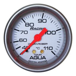 [321 P 20] Termo. de agua mec. 2m Racing Plata Ø52 40-110° 