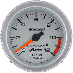 [332 P 12K] Taco para moto 12v naftero Racing Plata Ø80 12K