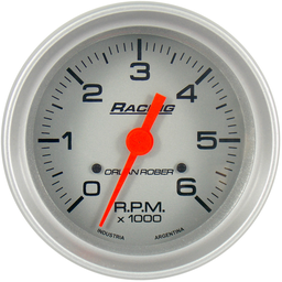 [332 P 6K] Taco electrónico 12v naftero Racing Plata Ø80 6K