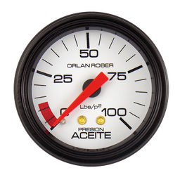 [415 H 100] Man. de aceite mec.  Blanco Ø52 100 Lbs