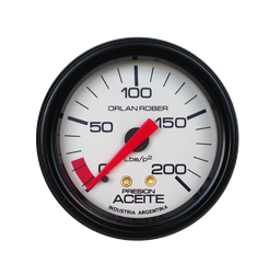 [415 H 200] Man. de aceite mec.  Blanco Ø52 200 Lbs