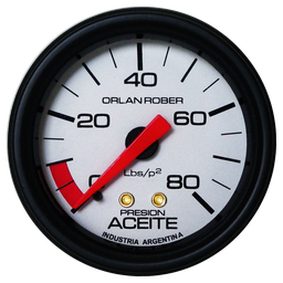 [415 H 80] Man. de aceite mec.  Blanco Ø52 80 Lbs