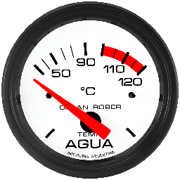 [425 H 12V] Termo. de agua elec. 12v  Blanco Ø52 50-120°