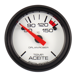 [426 H 12V] Termo. de aceite elec. 12v  Blanco Ø52 50-120°