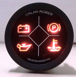 [4L BPTA] Indicador led 12v batería, freno, aceite y temp.