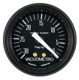 [611 H 30] Man. Vacío de adm. mec. Classic Negro Ø52 -30 p.Hg