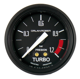 [612 H 12] Man. de turbo mec. Classic Negro Ø52 0-1,2 bar