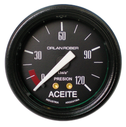 [615 H 120] Man. de aceite mec. Classic Negro Ø52 120 Lbs