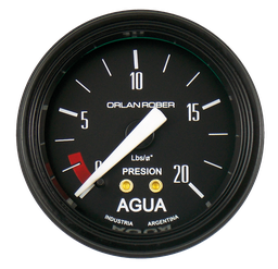 [615 H 20] Man. de agua mec. Classic Negro Ø52 20 Lbs