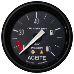 [615 H 80] Man. de aceite mec. Classic Negro Ø52 80 Lbs