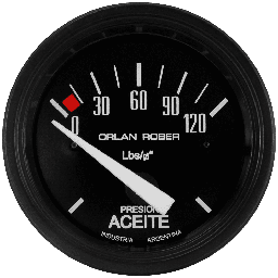 [616 H 120] Man. de aceite 12v Classic Negro Ø52 120 Lbs