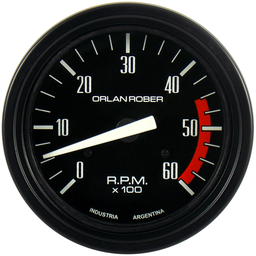 [632 H 6K] Tacometro Ø80 Classic Negro 6K rpm  2/4/6/8 cil.