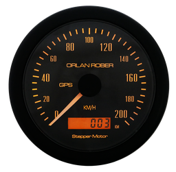 [633 H 200 G.CS] Velocímetro 0/200 km gps Ø85  c/car.sop negro