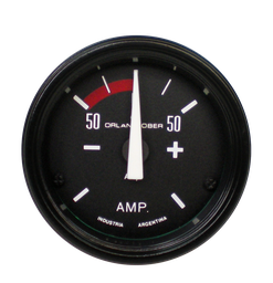[641 H 50] Amperímetro Classic Negro Ø52mm -50 / +50