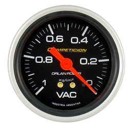 [811 N 10] Vacuómetro admisión mec. Comp. Negro Ø60 -1kg