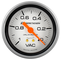 [811 P 10] Vacuómetro admisión mec. Comp. Plata Ø60 -1kg