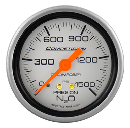 [819 P 15] Man. de óxido nitroso mec. Comp. Plata Ø60 1500 psi