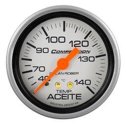 [822 P 20] Termo. de aceite mec. 2m Comp. Plata Ø60 40-140° 