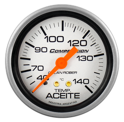 [822 P 40] Termo. de aceite mec. 4m Comp. Plata Ø60 40-140° 