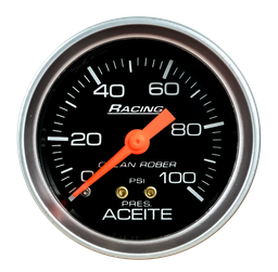 [315 N 100] Man. de aceite mec. Racing Negro Ø52 100 psi