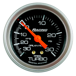 [314 N 30] Man. de turbo mec. Racing Negro Ø52 -30p.Hg-30psi